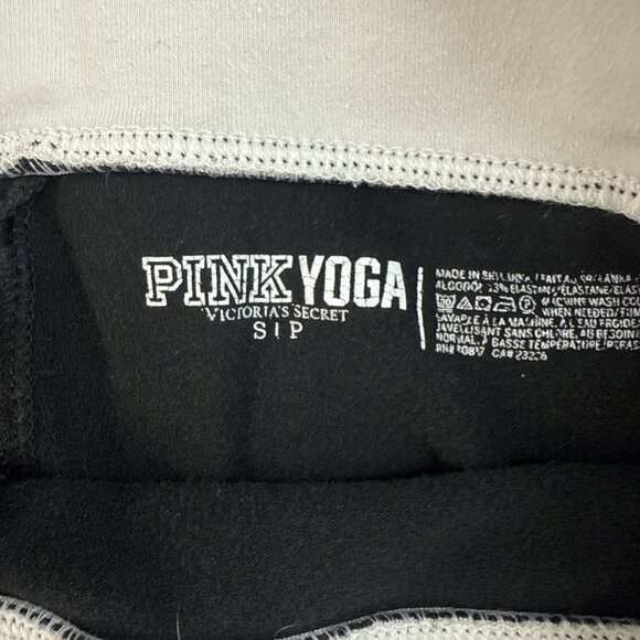 Victoria’s Secret Fold Over Waist Bling Sequin PINK Skinny Leg Yoga Pants Small - Picture 6 of 9